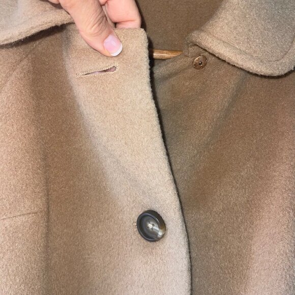 New England Classics Vintage Womens Cape One Size Tan Pockets Casual Wool - Picture 5 of 11
